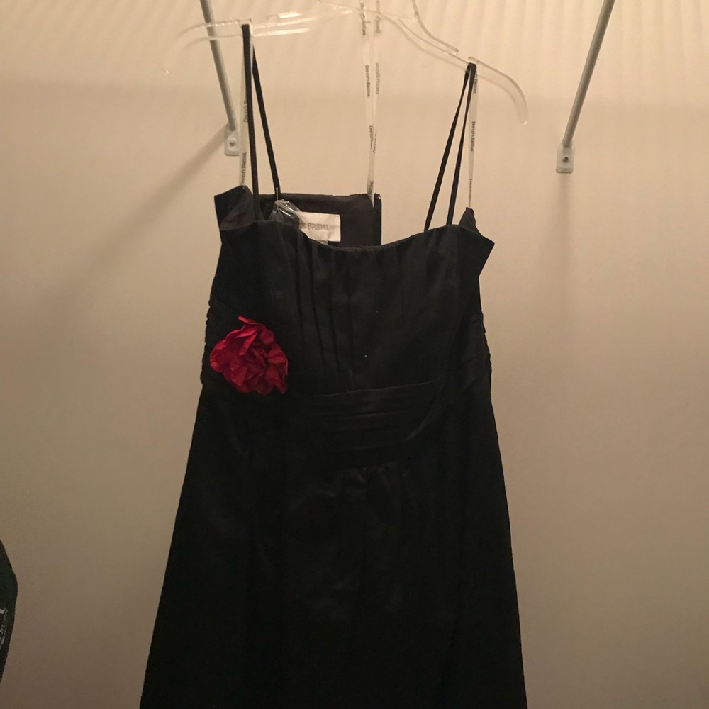 Short Strapless Bridesmaid Dress with Belt